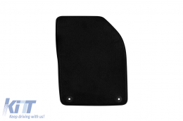Three-layer textile floor mats suitable for Skoda Fabia hatchback, combi after 2014, set of 4 pieces, black-image-6241928