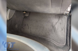 Three-layer textile floor mats suitable for Skoda Fabia hatchback, combi after 2014, set of 4 pieces, black-image-6241932