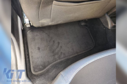 Three-layer textile floor mats suitable for Skoda Fabia hatchback, combi after 2014, set of 4 pieces, black-image-6241933