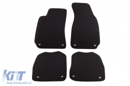 Three-layer textile floor mats suitable for Skoda Superb 2002-2008, set of 4 pieces, black - ABFMS6022310