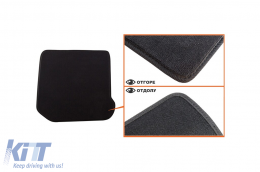 Three-layer textile floor mats suitable for Skoda Octavia 1999-2002, set of 4 pieces, black-image-6241995