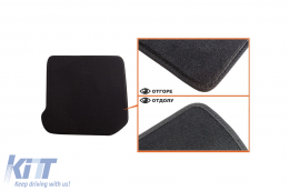 Three-layer textile floor mats suitable for Skoda Octavia 1999-2002, set of 4 pieces, black-image-6241996