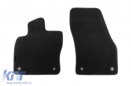 Three-layer textile floor mats suitable for Skoda Karoq after 2017, set of 4 pieces, black-image-6242156