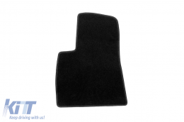 Three-layer textile floor mats suitable for Tesla Model 3 after 2018, 3-piece, black-image-6242786