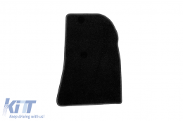 Three-layer textile floor mats suitable for Tesla Model 3 after 2018, 3-piece, black-image-6242787