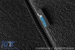 Three-layer textile floor mats suitable for Tesla Model 3 after 2018, 3-piece, black-image-6242790