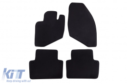 Three-layer textile floor mats suitable for Volvo S80 1998-2006, set of 4 pieces, black - ABFMV6022218