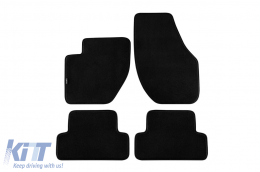 Three-layer textile floor mats suitable for Volvo V40, V40 Cross Country 2012-2019, set of 4 pieces, black - ABFMV6022369