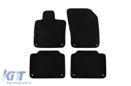 Three-layer textile floor mats suitable for Volvo S90, V90 after 2016, set of 4 pieces, black - ABFMV6022371