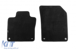 Three-layer textile floor mats suitable for Volvo XC60 after 2017, set of 4 pieces, black-image-6242524