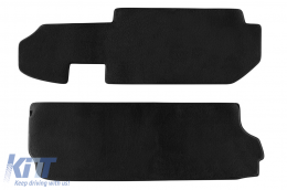 Three-layer textile floor mats suitable for VW T4 1999-2003, with 6 seats, 2 parts, black - ABFMV6022307