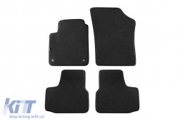 Three-layer textile floor mats suitable for VW UP after 2011, Cross UP after 2013, set of 4 pieces, black - ABFMV6022515