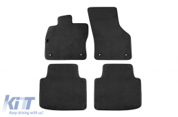 Three-layer textile floor mats suitable for VW Arteon after 2017, set of 4 pieces, black - ABFMV6022190