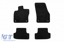 Three-layer textile floor mats suitable for VW T-Roc after 2017, set of 4 pieces, black - ABFMV6022221