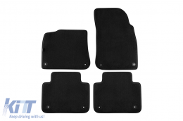 Three-layer textile floor mats suitable for VW Touareg after 2018, set of 4 pieces, black - ABFMV6022259