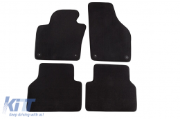 Three-layer textile floor mats suitable for VW Tiguan 2007-2016, set of 4 pieces, black - ABFMV6022493