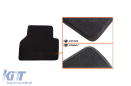 Three-layer textile floor mats suitable for VW Tiguan 2007-2016, set of 4 pieces, black-image-6242770