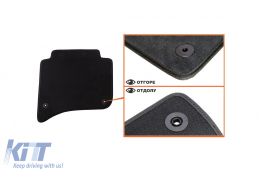 Three-layer textile floor mats suitable for VW Touareg, Porsche Cayenne 2010-2018, set of 4 pieces, black-image-6242876