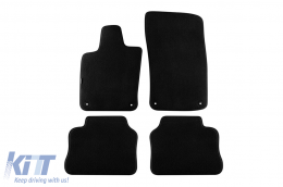Three-layer textile floor mats suitable for Porsche Panamera 2009-2016, set of 4 pieces, black - ABFMP6022176