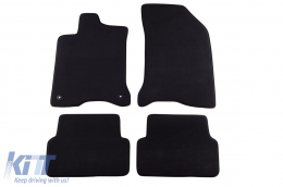 Three-layer textile floor mats suitable for Renault Laguna sedan, estate 2001-2007, set of 4 pieces, black - ABFMR6022177