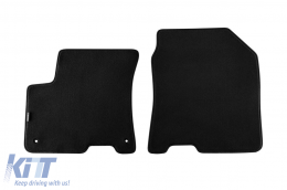 Three-layer textile floor mats suitable for Hyundai Kona Electric 2018-2023, set of 4 pieces, black-image-6241518