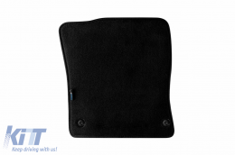 Three-layer textile floor mats suitable for Jaguar XE after 2015, set of 4 pieces, black-image-6241555