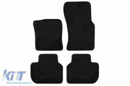 Three-layer textile floor mats suitable for Jaguar XF after 2015, set of 4 pieces, black - ABFMJ6022203