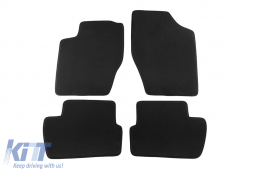 Three-layer textile floor mats suitable for PEUGEOT 307 HATCHBACK, COMBI 2001-2007, set of 4 pieces, black - ABFMP6022207