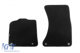 Three-layer textile floor mats suitable for Porsche Macan 2014-2020, set of 4 pieces, black-image-6241583