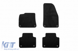 Three-layer textile floor mats suitable for Porsche Cayenne after 2017, set of 4 pieces, black - ABFMP6022210