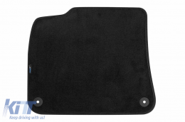 Three-layer textile floor mats suitable for Porsche Cayenne after 2017, set of 4 pieces, black-image-6241593