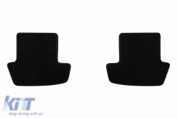 Three-layer textile floor mats suitable for Porsche 911 after 2019, set of 4 pieces, black-image-6241602