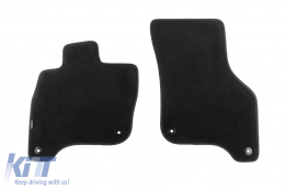 Three-layer textile floor mats suitable for Volkswagen E-Golf after 2014, set of 4 pieces, black-image-6241631