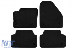 Three-layer textile floor mats suitable for Jaguar E-Pace after 2017, set of 4 pieces, black - ABFMJ6022239