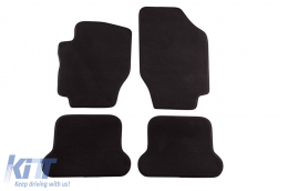 Three-layer textile floor mats suitable for Peugeot 307 CC 2003-2009, set of 4 pieces, black - ABFMP6022242