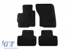 Three-layer textile floor mats suitable for Mitsubishi ASX 2010-2022, set of 4 pieces, black - ABFMM6022261