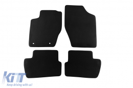 Three-layer textile floor mats suitable for CITROEN C4 2004-2010, set of 4 pieces, black - ABFMC6022273