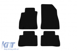 Three-layer textile floor mats suitable for Nissan Juke 2010-2019, set of 4 pieces, black - ABFMN6022276