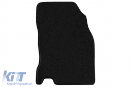 Three-layer textile floor mats suitable for Nissan Qashqai after 2014, set of 4 pieces, black-image-6241860