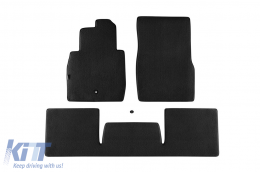 Three-layer textile floor mats suitable for Mercedes G-Class W463 1990-2018, made of 3 parts, black - ABFMM6022283
