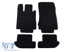Three-layer textile floor mats suitable for Mercedes CL C215 1999-2007, set of 4 pieces, black - ABFMM6022285