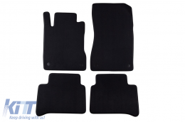 Three-layer textile floor mats suitable for Mercedes E-Class W211 sedan, estate 2002-2009, set of 4 pieces, black - ABFMM6022287