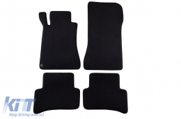 Three-layer textile floor mats suitable for Mercedes C-Class W203 sedan, estate 2002-2007, set of 4 pieces, black - ABFMM6022288