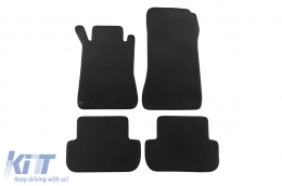 Three-layer textile floor mats suitable for Mercedes CLK C209 2002-2009, set of 4 pieces, black - ABFMM6022289