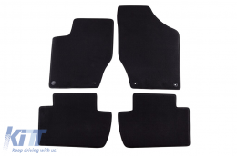 Three-layer textile floor mats suitable for Peugeot 308 hatchback, estate 2007-2014, set of 4 pieces, black - ABFMP6022292