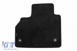 Three-layer textile floor mats suitable for Renault Kangoo after 2008, Kangoo ZE after 2012, with 5 seats, set of 4 pieces, black-image-6241919