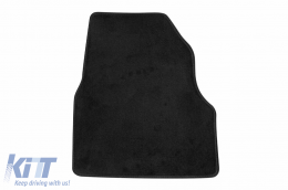 Three-layer textile floor mats suitable for Renault Kangoo after 2008, Kangoo ZE after 2012, with 5 seats, set of 4 pieces, black-image-6241920