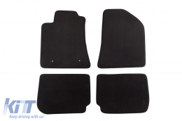 Three-layer textile floor mats suitable for Toyota Avensis 2003-2008, set of 4 pieces, black - ABFMT6022298
