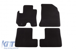 Three-layer textile floor mats suitable for Toyota Rav4 2003-2006, 5 doors, set of 4 pieces, black - ABFMT6022299