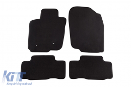 Three-layer textile floor mats suitable for Toyota Rav4 2006-2013, 5 doors, set of 4 pieces, black - ABFMT6022303